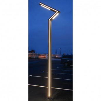 Lampadaire Eclairage Public Voie Piéton LED 50W 4000°K 3 à 5 mètres Gris Anthracite visio