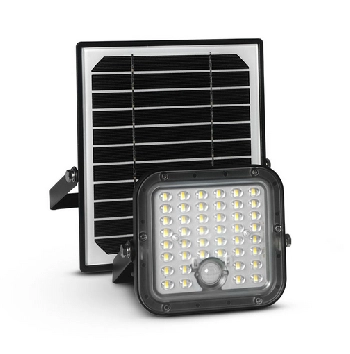 Projecteur LED Solaire Asymétrique avec Détecteur IR 10W 3000K IP65 + Télécommande