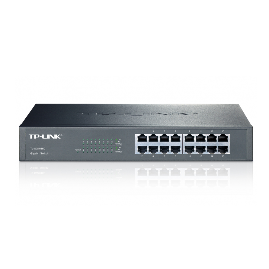 Hubs/Switchs TP-LINK - SWITCH 16x10/100/1000MB, 19 (TL-SG1016D)