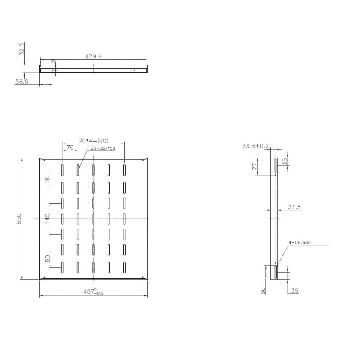 Baie et coffret PLATEAU FIXE 19 1U (PROFONDEUR 550MM, 60K MAX., NOIR)