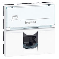 Accessoires réseau LEGRAND MOSAIC - PRISE CAT.6 STP 2 MODULES (BLANC)