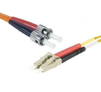 Câble fibre optique JARRETIERE FIBRE OPT. DUPLEX MULTI. OM1 62,5/125 - UPC LC/ST - 1,0M