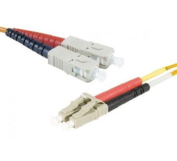 Câble fibre optique JARRETIERE FIBRE OPT. DUPLEX MULTI. OM2 50/125 - UPC SC/LC - 1,0M