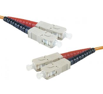 Câble fibre optique JARRETIERE FIBRE OPT. DUPLEX MULTI. OM2 50/125 - UPC SC/SC - 1,0M