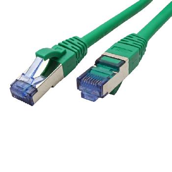 Câbles réseaux RJ45 CABLE CAT6a RJ45(M) S/FTP 0.3M VERT (SNAGLESS, CUIVRE, 500MHZ, LSZH)