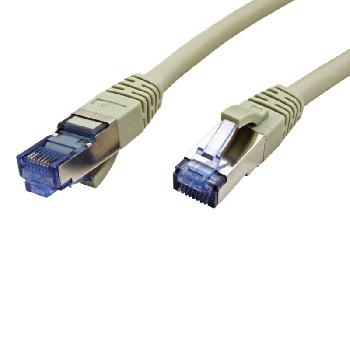 Câbles réseaux RJ45 CABLE CAT6a RJ45(M) S/FTP 0.5M GRIS (SNAGLESS,CUIVRE,500MHZ,LSZH)