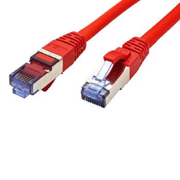 Câbles réseaux RJ45 CABLE CAT6a RJ45(M) S/FTP 2M ROUGE (SNAGLESS,CUIVRE,500MHZ,LSZH)