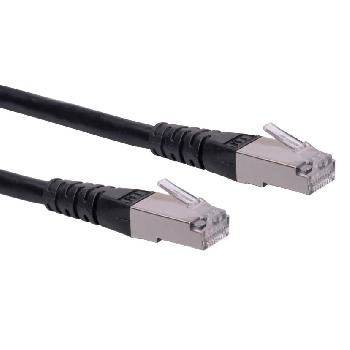 Câbles réseaux RJ45 CABLE CAT6 RJ45(M) BLINDE F/UTP 0.5M NOIR (CUIVRE,250MHZ)