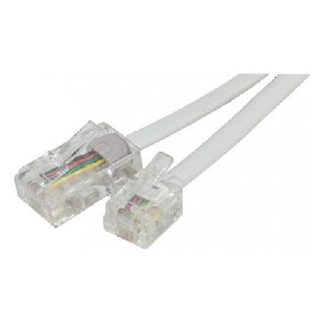 Câbles et adaptateurs téléphonie CORDON TELEPHONE NON BLINDE RJ11(M) VERS RJ45(M) - 5M (CABLAGE 2:3,3:4,4:5,5:6)