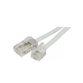 Câbles et adaptateurs téléphonie CORDON TELEPHONE NON BLINDE RJ11(M) VERS RJ45(M) - 10M (CABLAGE 2:3,3:4,4:5,5:6)