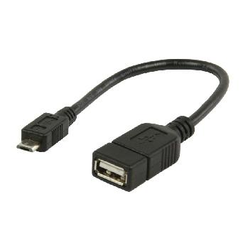 Adaptateurs ADAPTATEUR USB OTG (ON THE GO) TYPE A(F) VERS MICRO USB TYPE B(M) - 0.15M