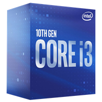 Processeurs Intel Socket 1200 INTEL CORE i3-10100 (3.6GHZ, 4CORE, S1200, 65W, VENT., BOITE)
