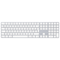 Claviers APPLE MAGIC KEYBOARD SANS FIL + PAVE NUM. (AZERTY-FR, BLANC/ARGENT)