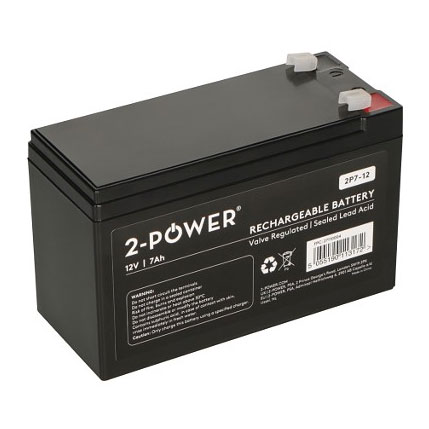 Accessoires Onduleurs 2-POWER BATTERIE PLOMB ETANCHE 12V / 7Ah / 84Wh (L151xl65xh94mm)