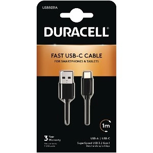 Cable noir pour Mobiles et Tablettes USB / MICRO USB 1 m DURACELL