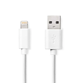 Câbles et adaptateurs USB CORDON USB 2.0 TYPE-A(M) VERS APPLE LIGHTNING (M) - 1.0M (BLANC)