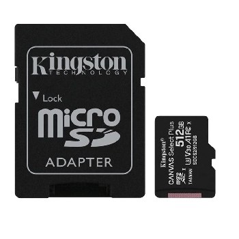 Carte SD KINGSTON microSD CANVAS SELECT PLUS - 512 GO (+ ADAPTATEUR SD)