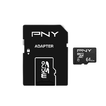 Carte SD PNY microSD PERFORMANCE PLUS - 64 GO (+ ADAPTATEUR SD)