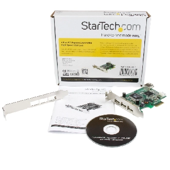 Cartes contrôleurs STARTECH - CARTE PCI-E USB-A(F) 2.0 (3xEXT+ 1xINT, AD. LOW PROFIL)