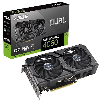 Cartes graphiques ASUS DUAL-RTX4060-O8G-EVO (8.0G, PCI-E, VENTIL.)