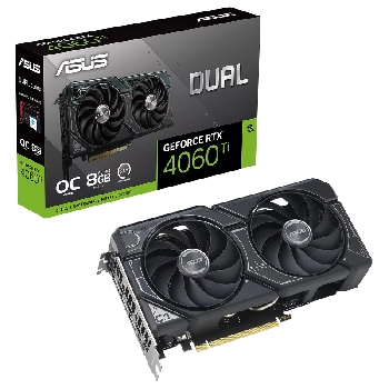 Cartes graphiques ASUS DUAL-RTX4060TI-O8G (8.0G, PCI-E, VENTIL.)