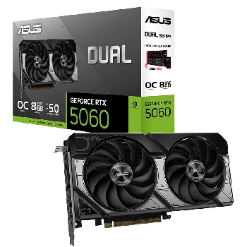 Cartes graphiques ASUS DUAL-RTX5060-O8G (8.0G, PCI-E, VENTIL.)
