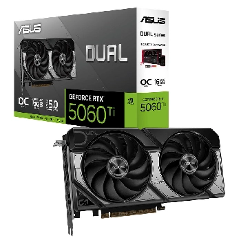 Cartes graphiques ASUS DUAL-RTX5060TI-O16G (16.0G, PCI-E, VENTIL.)