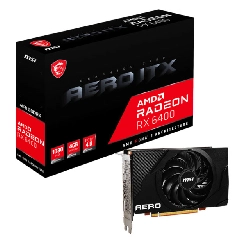 Cartes graphiques MSI RX 6400 AERO ITX 4G (4.0G, PCI-E, VENTIL.)