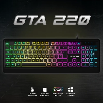 Claviers ADVANCE GAMING GTA220 (USB, RGB, NOIR)