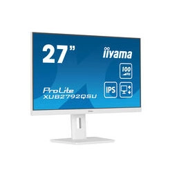 Moniteurs / Ecrans IIYAMA XUB2792QSU-W6 - 27.0 IPS LED(2560x1440,2x2W,DVI/HDMI/DP,BLANC