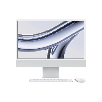 PC tout en un APPLE iMAC (M3 8cC/10cG,8G,256G,24.0,mOS 14,ARGENT)